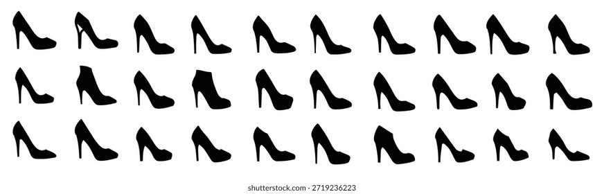 High Heel Vektor Silhouette Kollektion