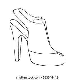 Footwear Shoes Fashion Technical Drawings Vector Stock Vector (Royalty ...