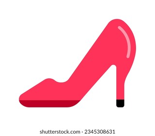 Ilustración del icono del vector del calzado de la mujer
