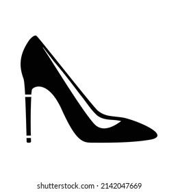 High heel women shoe icon .shopping, e-commerce icon. Simple flat vector illustration for your web site design, logo, app, UI.