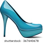 High heel women shoes on white background
