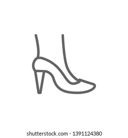High heeled boots, Italy icon. Element of Italy icon. Thin line icon for website design and development, app development. Premium icon