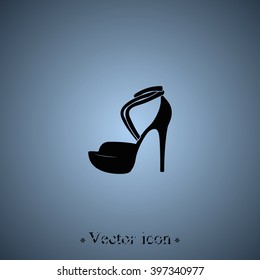 High heeled sandal illustration.