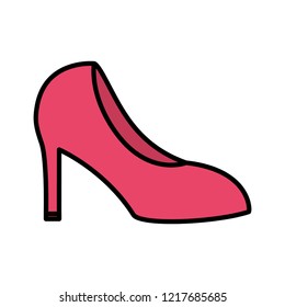 high heeled shoe