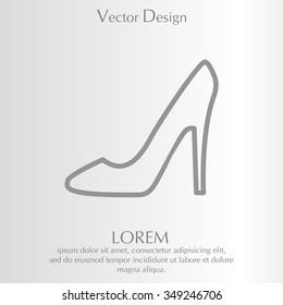 high heeled shoe icon 
