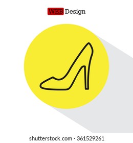 high heeled shoe icon 
