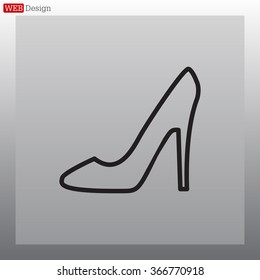 high heeled shoe icon 