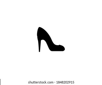 Hochhitzeschuh-Vektorsymbol. Einzelne Schuhputzgrafik
