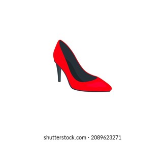 High Heeled Shoe vector isolated icon. Emoji illustration. Woman shoe vector emoticon