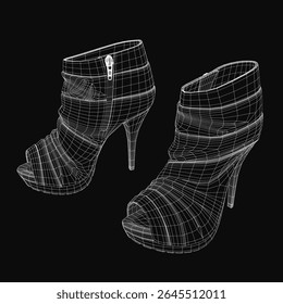 High heeled shoes with a sleek pointed toe and low glossy heel, set on a black background. The tan sole and slightly raised heel give them a stylish modern look.