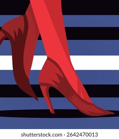 bandeira de orgulho de bdsm de salto alto