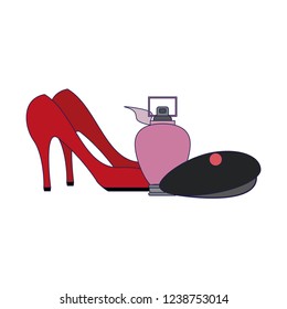 High heels and beret