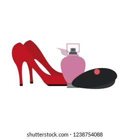 High heels and beret