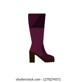 High heels boot illustration. Shoe, high heel, women shoes. Fashion concept. Vector illustration can be used for topics like clothing, fashion, advertisement, shopping