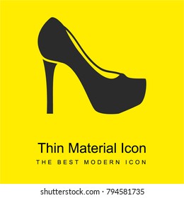 High heels bright yellow material minimal icon or logo design