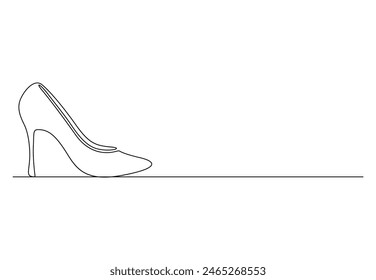 High heels continuous one line drawing vector illustration