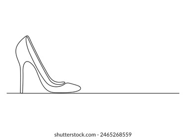 Tacones altos Ilustración vectorial de dibujo de una línea continua