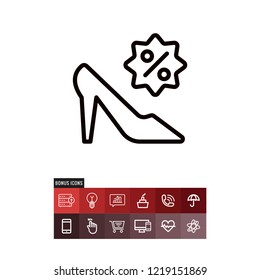 High heels cyber monday vector icon