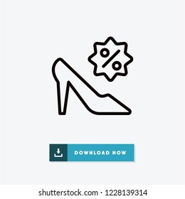 High heels cyber monday vector icon