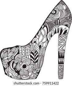 High heels doodle illustration