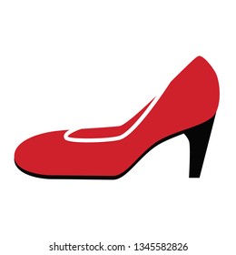 high heels flat illustration on white