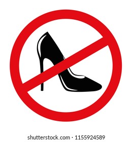 high heels forbidden red sing vector illustration EPS10