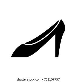 high heels icon flat black