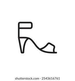 High Heels Symbol Flache Linie