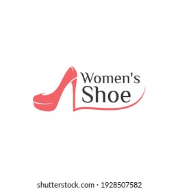 High heels icon in flat logo design. Fashion Emblem. Women Shoe, Isolated On White. 