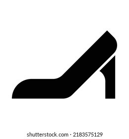 High heels icon, full black. Suitable for website, content design, poster, banner, or video editing needs
