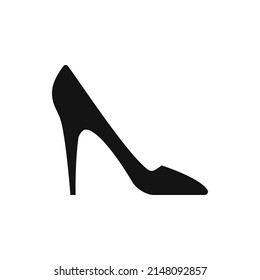 High heels icon isolated. Female shoes symbol.