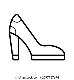High heels icon isolated on white background. Vector art.
