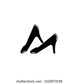 High heels icon isolated on white background. Vector art.