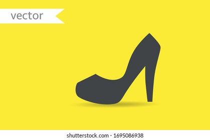 High heels icon isolated on white background. Vector art.
