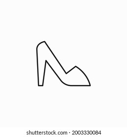Icono de tacones altos aislado en fondo blanco. Vector. icono de tacones altos o logotipo símbolo de signo aislado ilustración vectorial