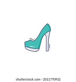 high heels Icon Isolated On White Background