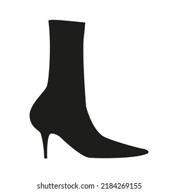 Icono de tacones altos aislado en fondo blanco. Silhouette vectorial.