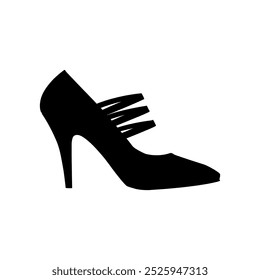 Icono de tacones altos aislado sobre fondo blanco Ilustración vectorial
