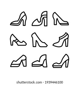 high heels icon or logo isolated sign symbol vector illustration - Collection of high quality black style vector icons
