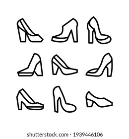 high heels icon or logo isolated sign symbol vector illustration - Collection of high quality black style vector icons
