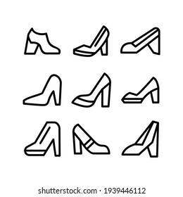 high heels icon or logo isolated sign symbol vector illustration - Collection of high quality black style vector icons
