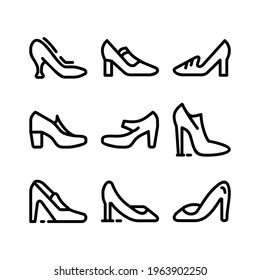 high heels icon or logo isolated sign symbol vector illustration - Collection of high quality black style vector icons
