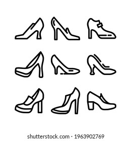 high heels icon or logo isolated sign symbol vector illustration - Collection of high quality black style vector icons
