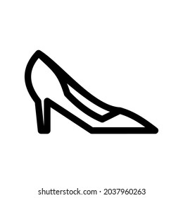 icono de tacones altos o logotipo símbolo de signo aislado ilustración vectorial - iconos vectoriales de estilo negro de alta calidad
