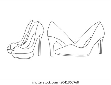 high heels icon  logo isolated sign symbol vector illustration.