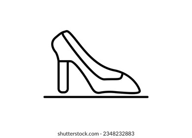 High Heels Icon. Icon related to clothes icon set. line icon style. Simple vector design editable