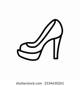 Vector de signo de icono de tacones altos