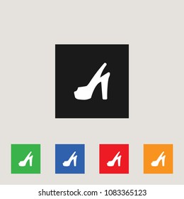 High heels icon, stock vector illustration, EPS10.