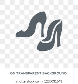 High heels icon. Trendy flat vector High heels icon on transparent background from Luxury collection. 
