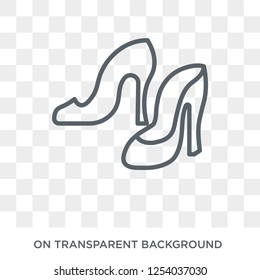 High heels icon. Trendy flat vector High heels icon on transparent background from Luxury collection. High quality filled High heels symbol use for web and mobile